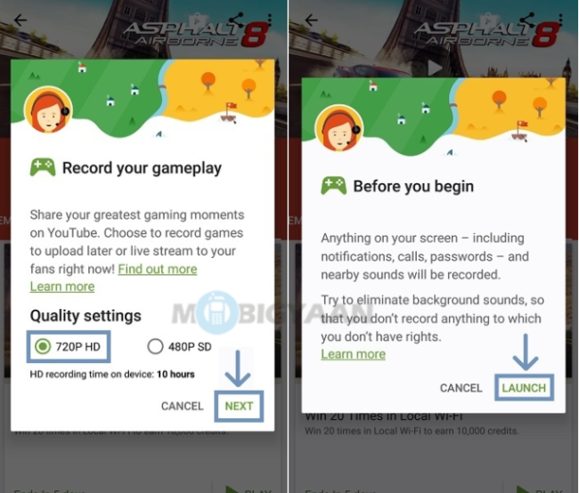 Google Play Games Record Gameplay screencast