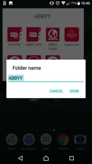 Create Folders Android Abbyy