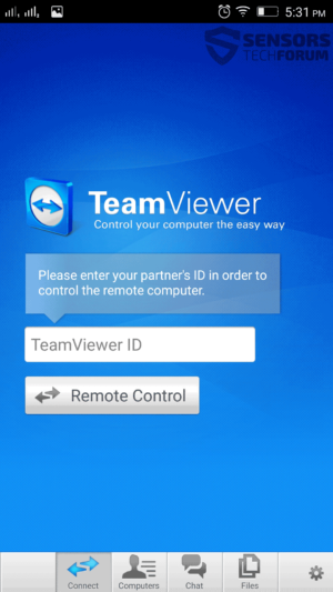 teamviewer control computer from android devices