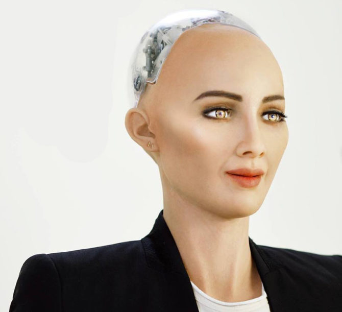 Humanoid robots Sophia Hanson Robotics