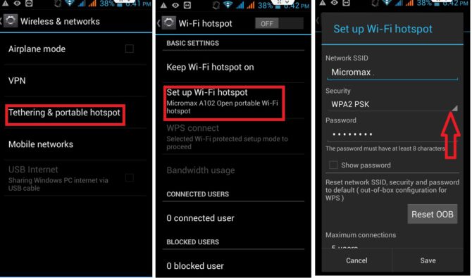 Android Set Up Personal Hotspot wi-fi