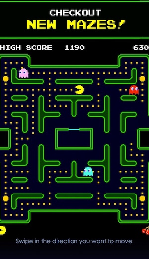 pacman on iphone nostalgy