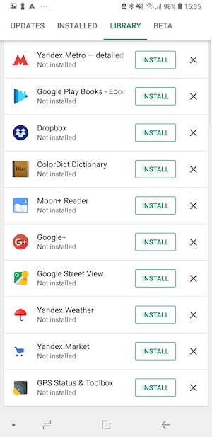 library in google play