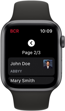 abbyy business card reader on apple watch
