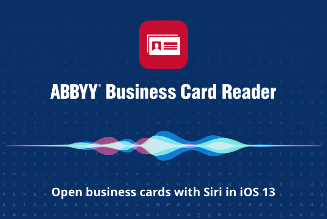 business card reader ios 13