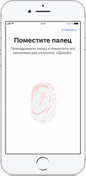 iphone отпечаток пальца сканнер отпечатка пальца