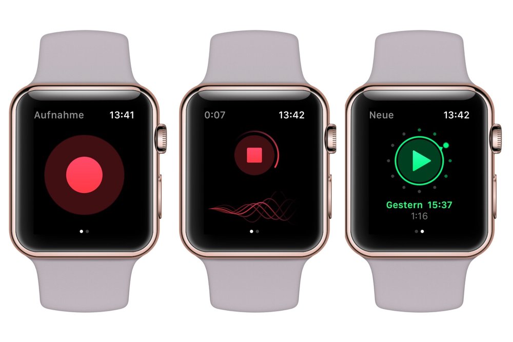 Apple watch экран приложения Just Press Record