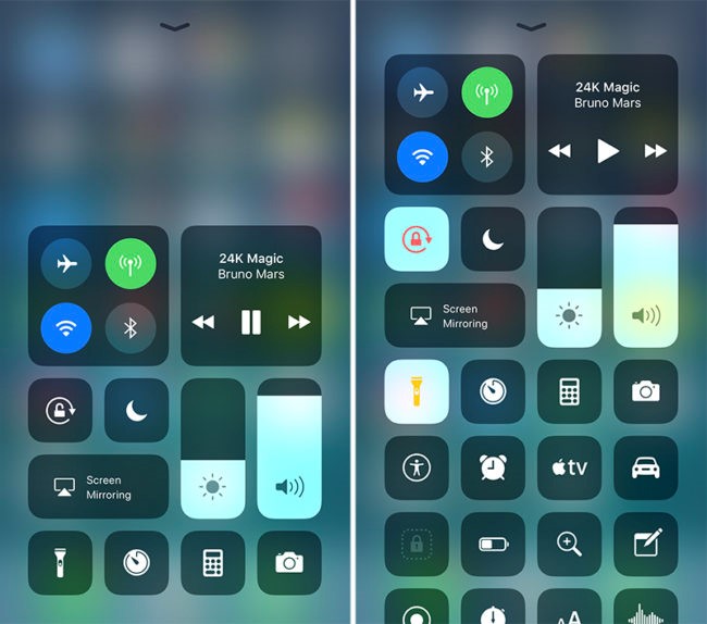 how to customize iPhone control center